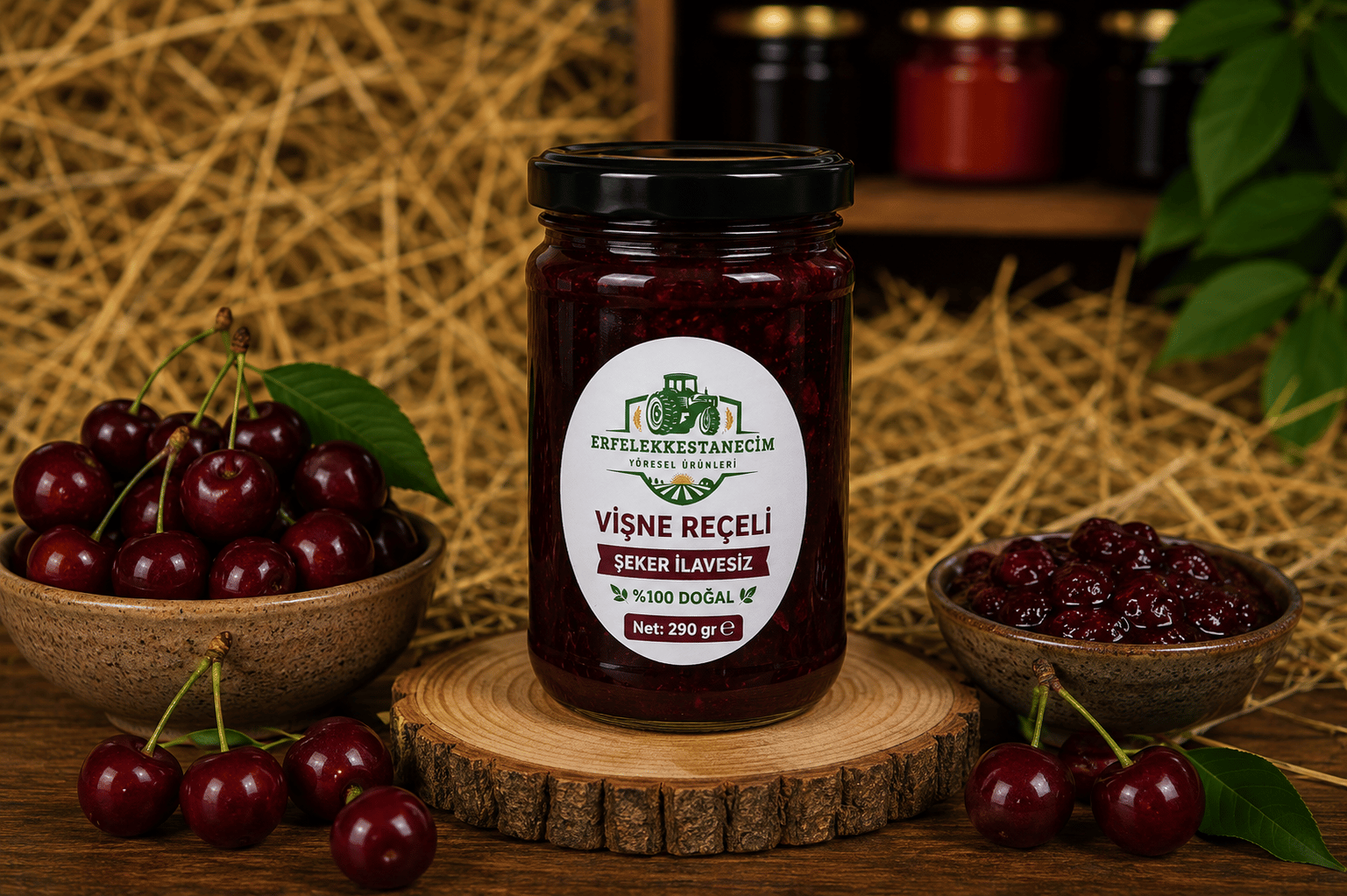 Şeker İlavesiz Vişne Reçeli 290 GR