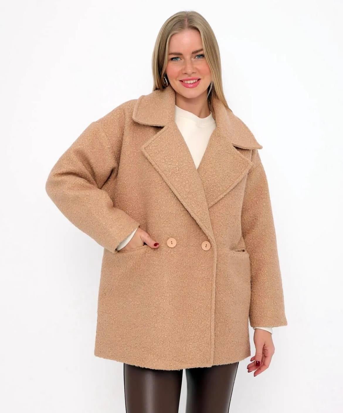 Camel Rengi Teddy Oversize Kaban