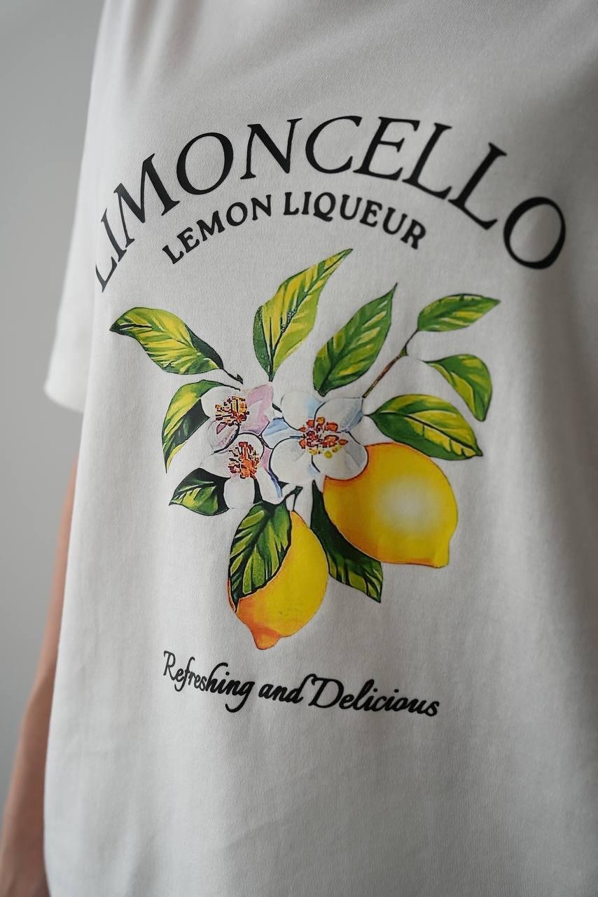 Limoncello Baskılı Oversize T-shirt