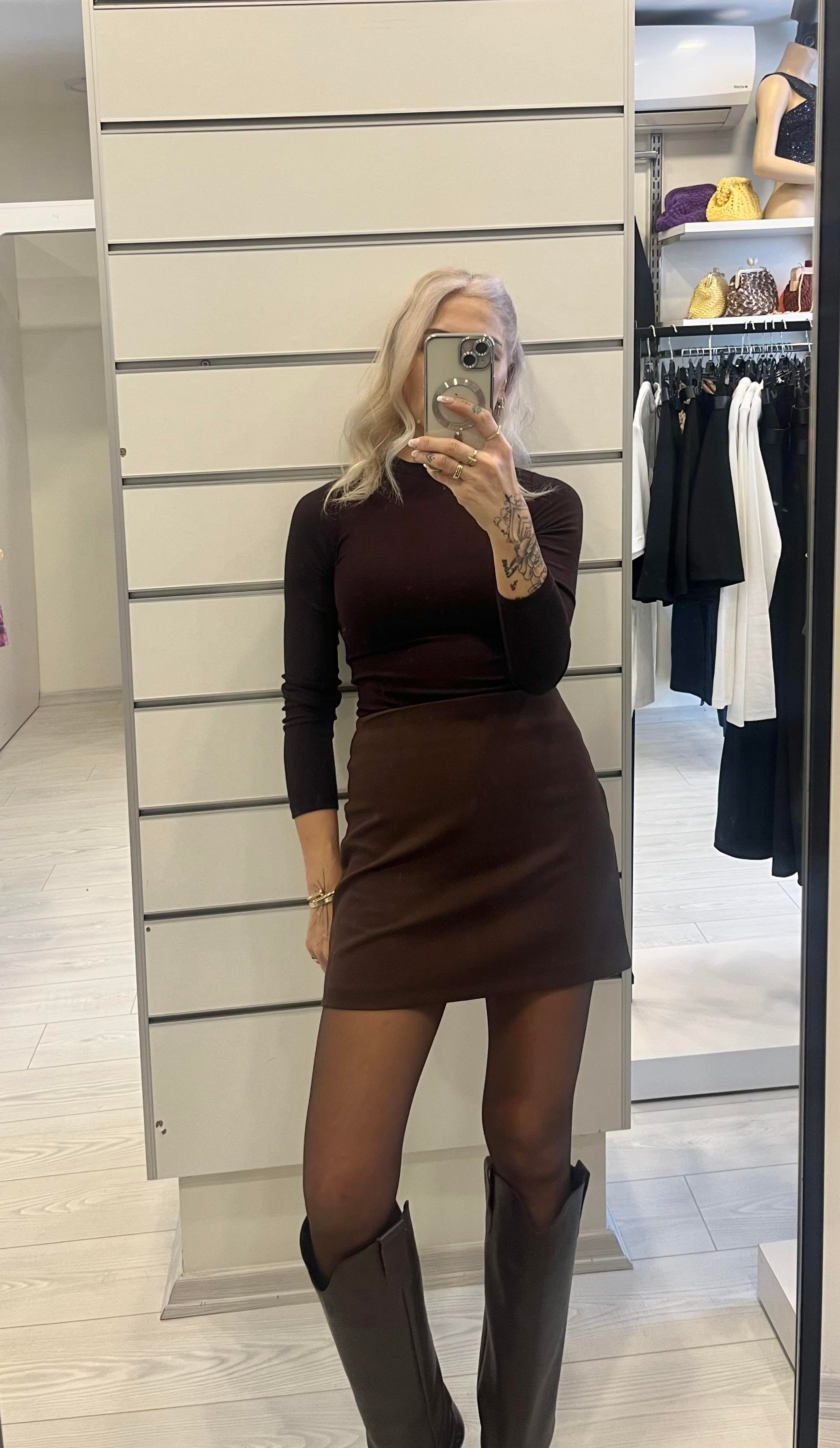 Orijinal Marka Acı Kahve Mini Etek