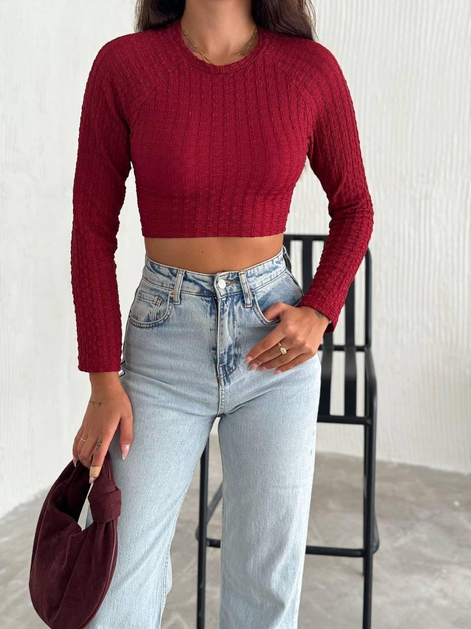 Sırt Detaylı Bağlamalı Crop
