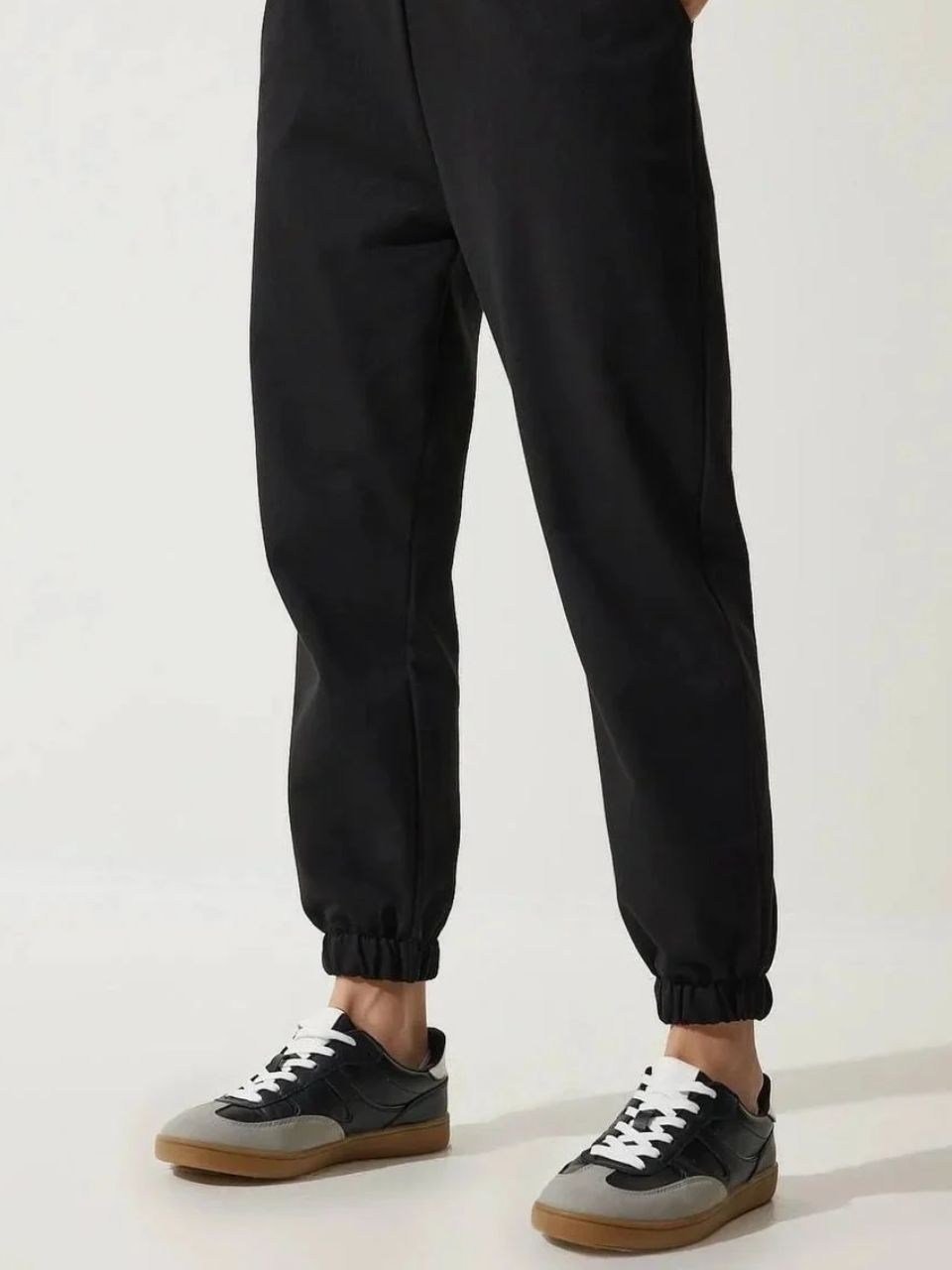 Siyah Beli Lastikli Jogger Eşofman Altı