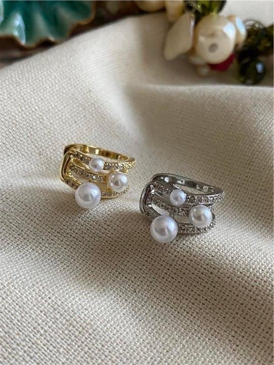 Small and Big Pearls Kıkırdak Küpe