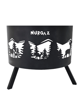 NURGAZ ORMAN ŞÖMİNESİ GEYİK DESEN