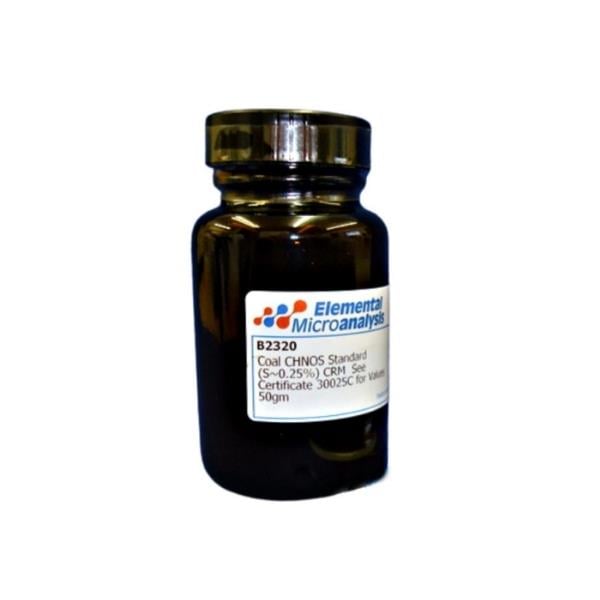 Elemental Microanalysis B2320 Ultimate Coal CHNS Standard (S~0.61%) RM See Certificate 775623 for Values 50 gram