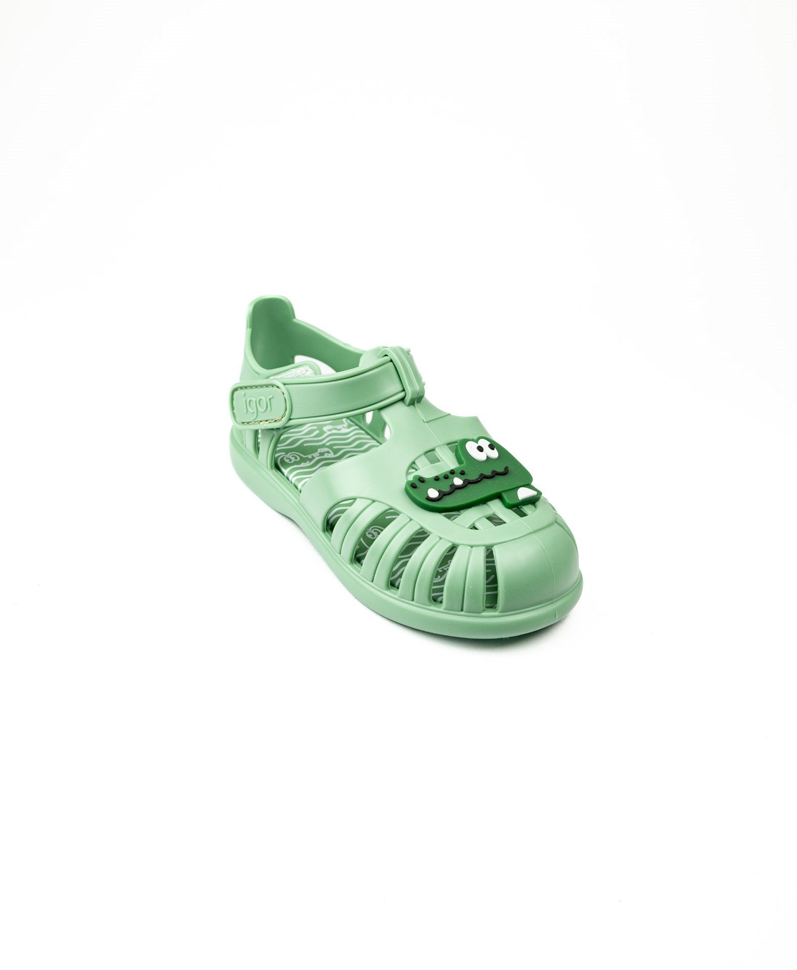 Igor Yeşil Erkek Çocuk Cırtlı Sandalet S10371 Tobby Croco