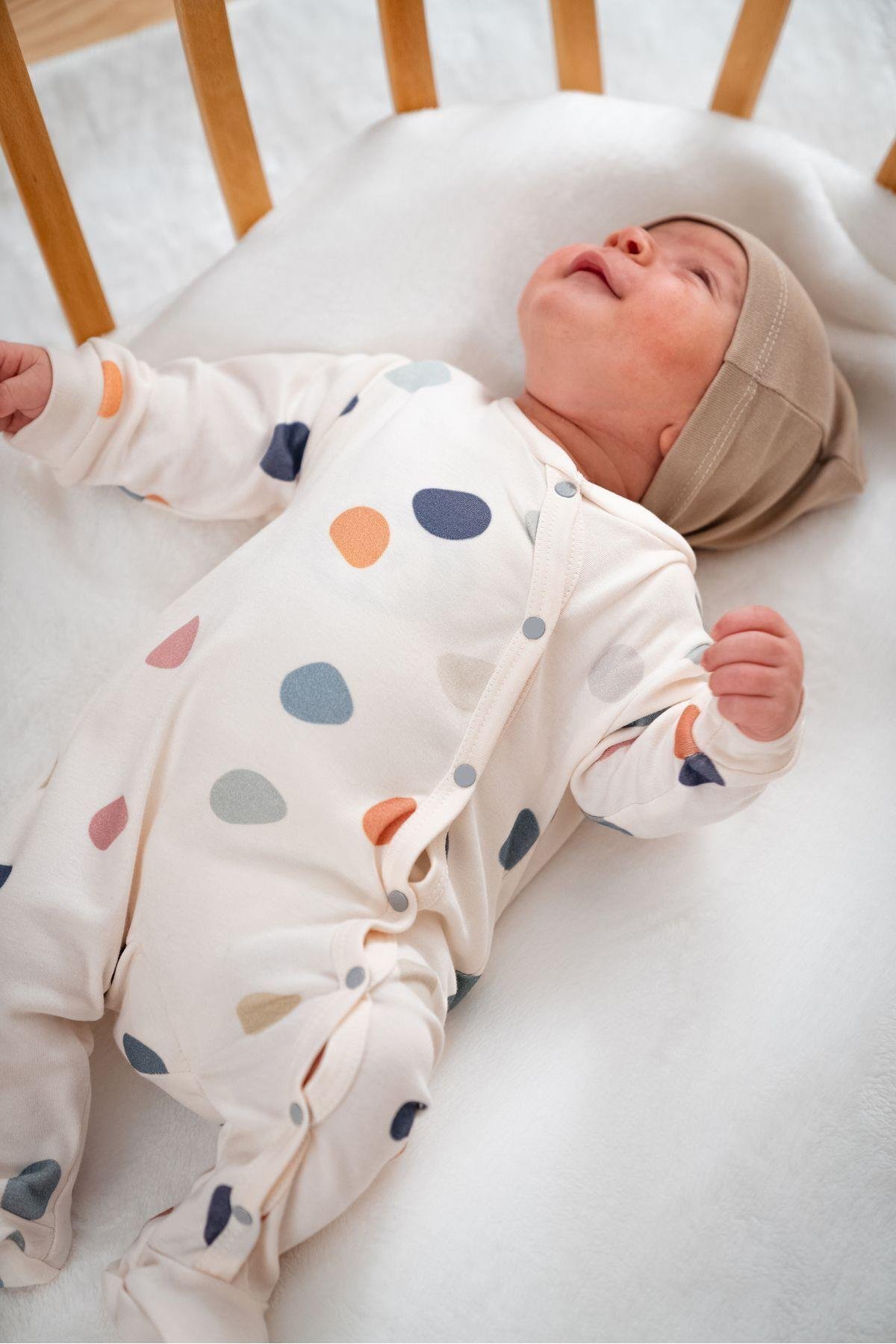 %100 Organik Puanlı Bebek Tulumu