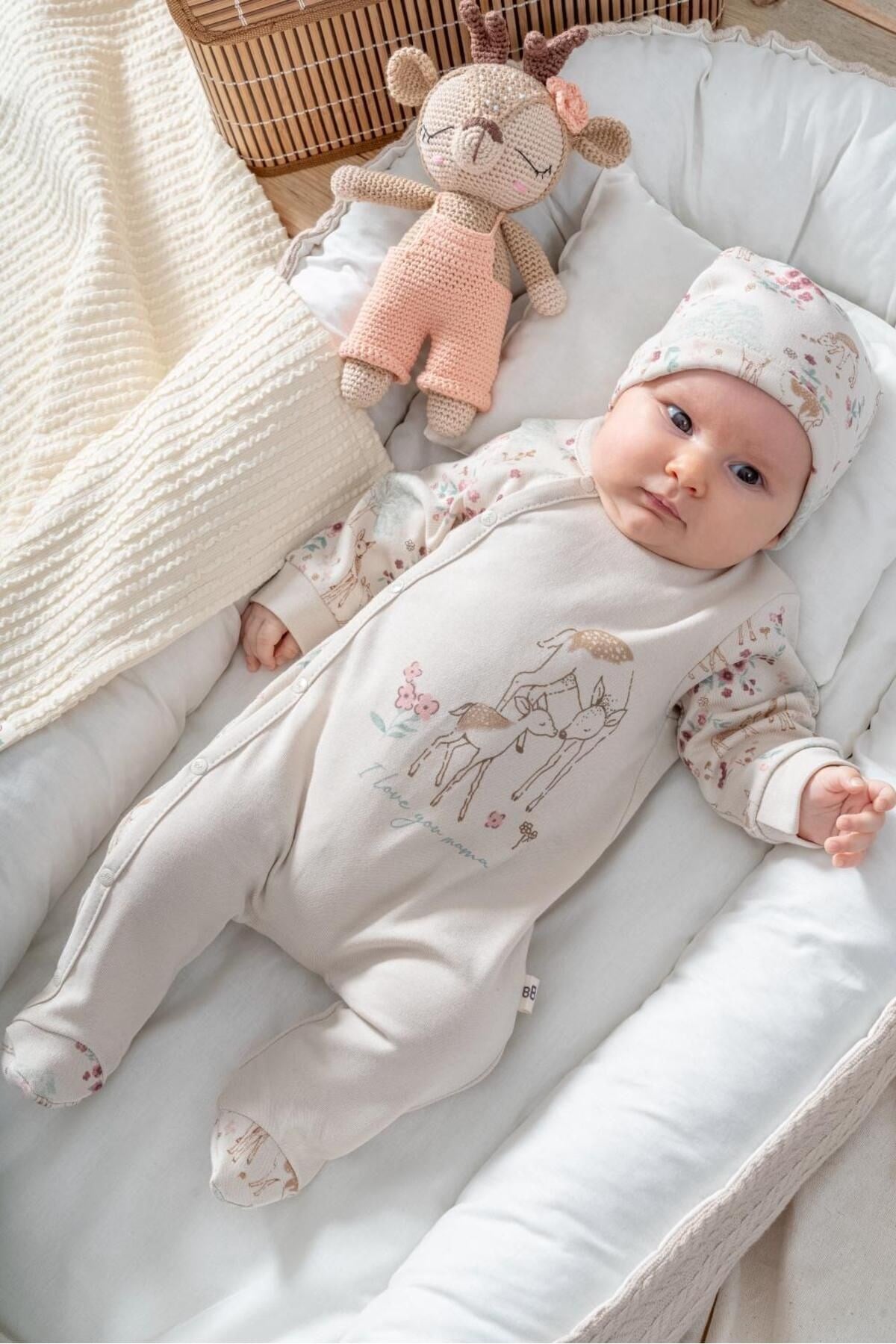 Organik Ceylan Kız Bebek Tulum