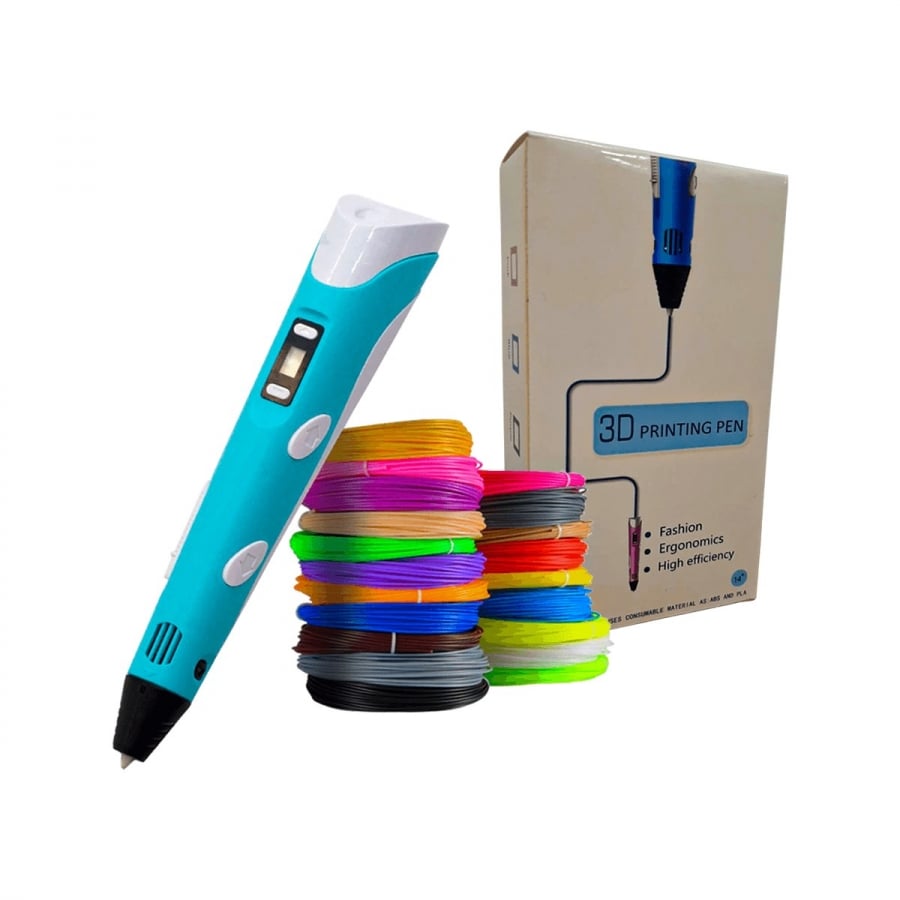 3DPen Baskı Kalemi - Full Set - Mavi