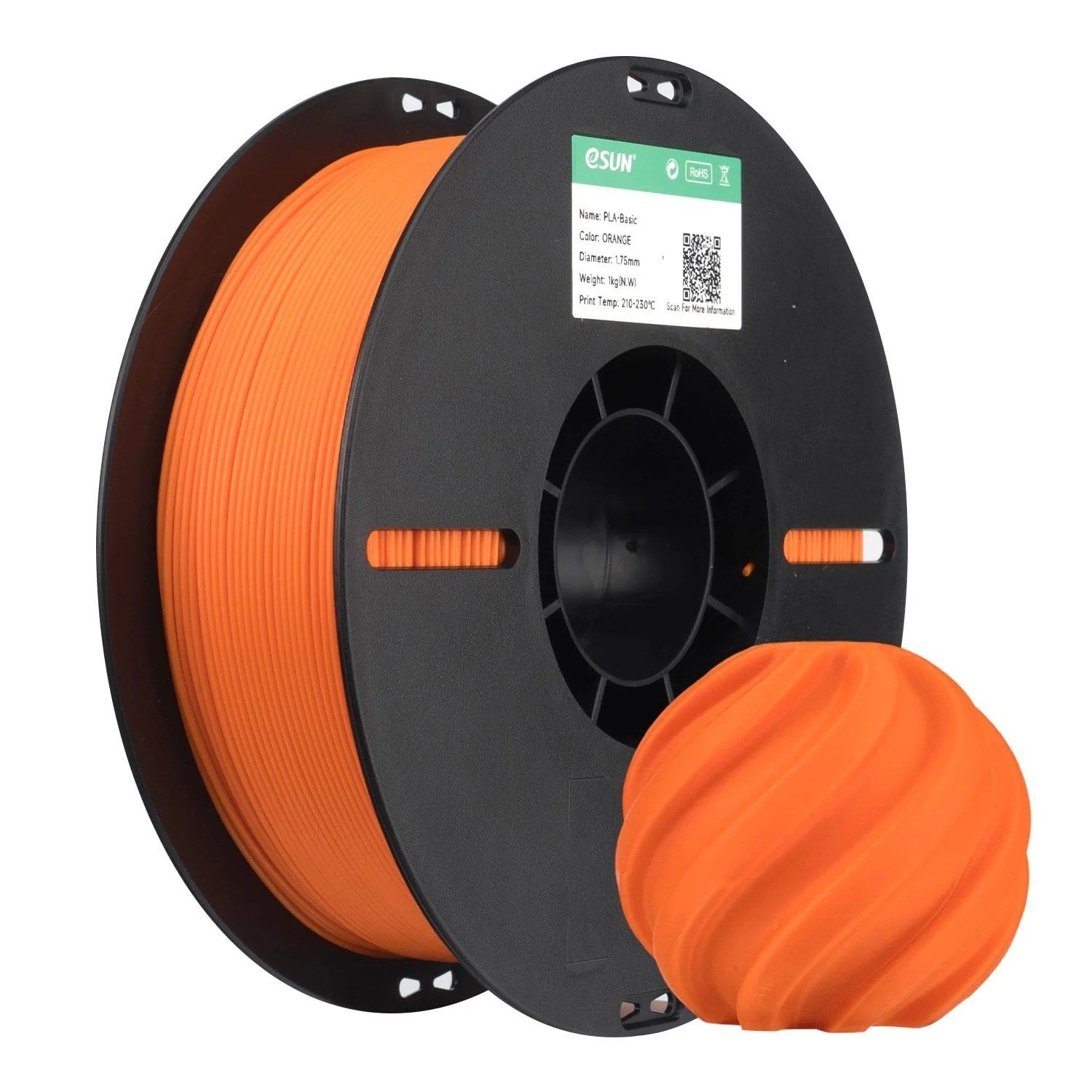 eSun PLA Basic Orange Filament 1.75mm 1 Kg
