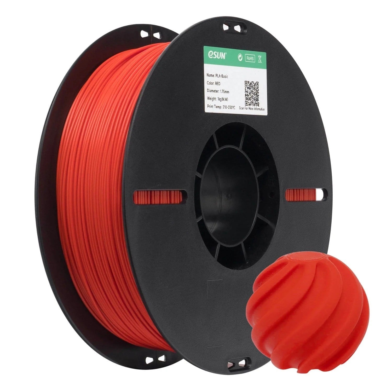 eSun PLA Basic Red Filament 1.75mm 1 Kg