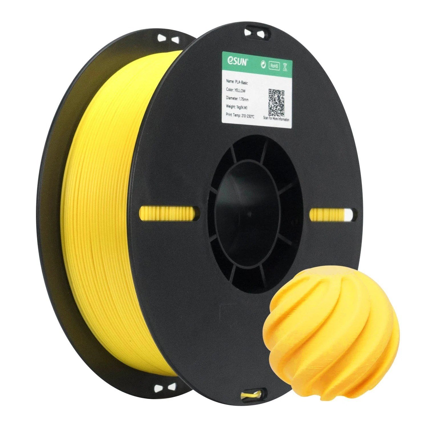eSun PLA Basic Yellow Filament 1.75mm 1 Kg