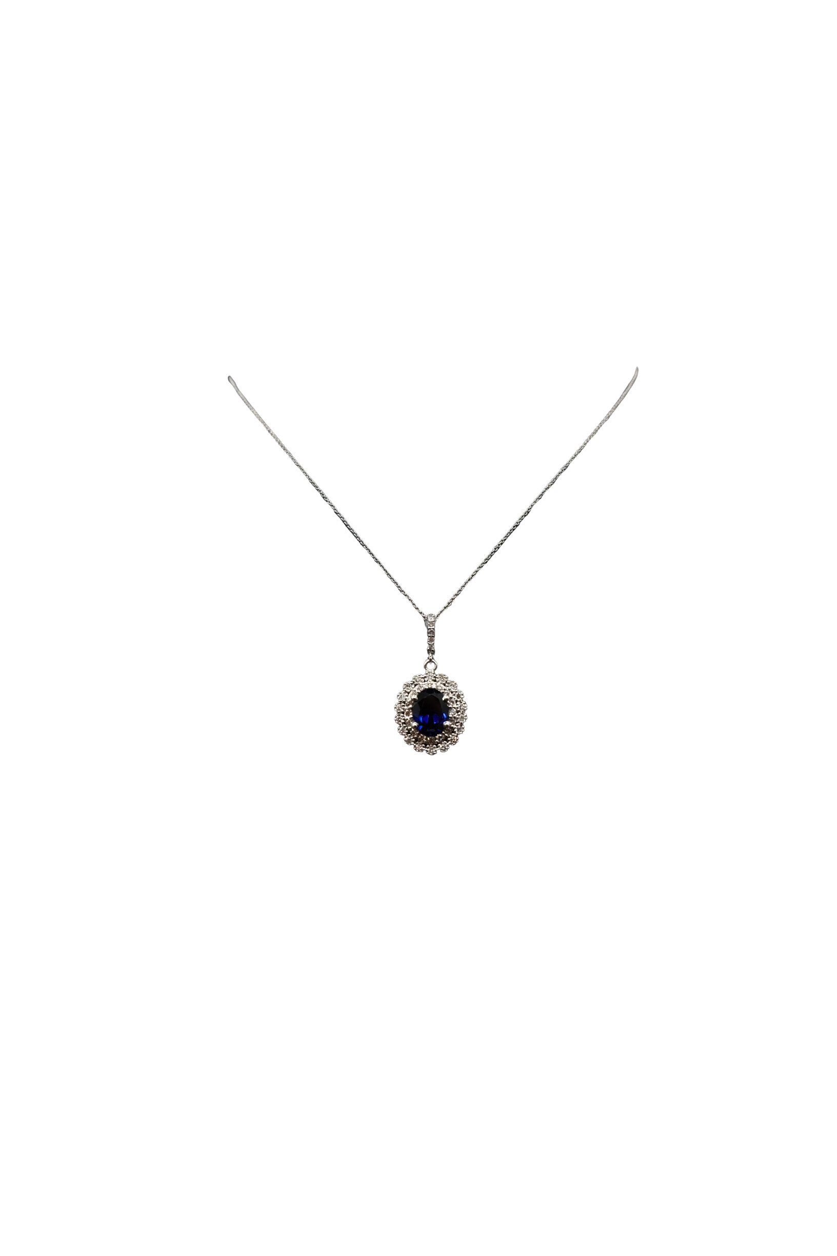 1,34 KARAT DİFÜZYON SAFİR ÇİÇEK PIRLANTA SET
