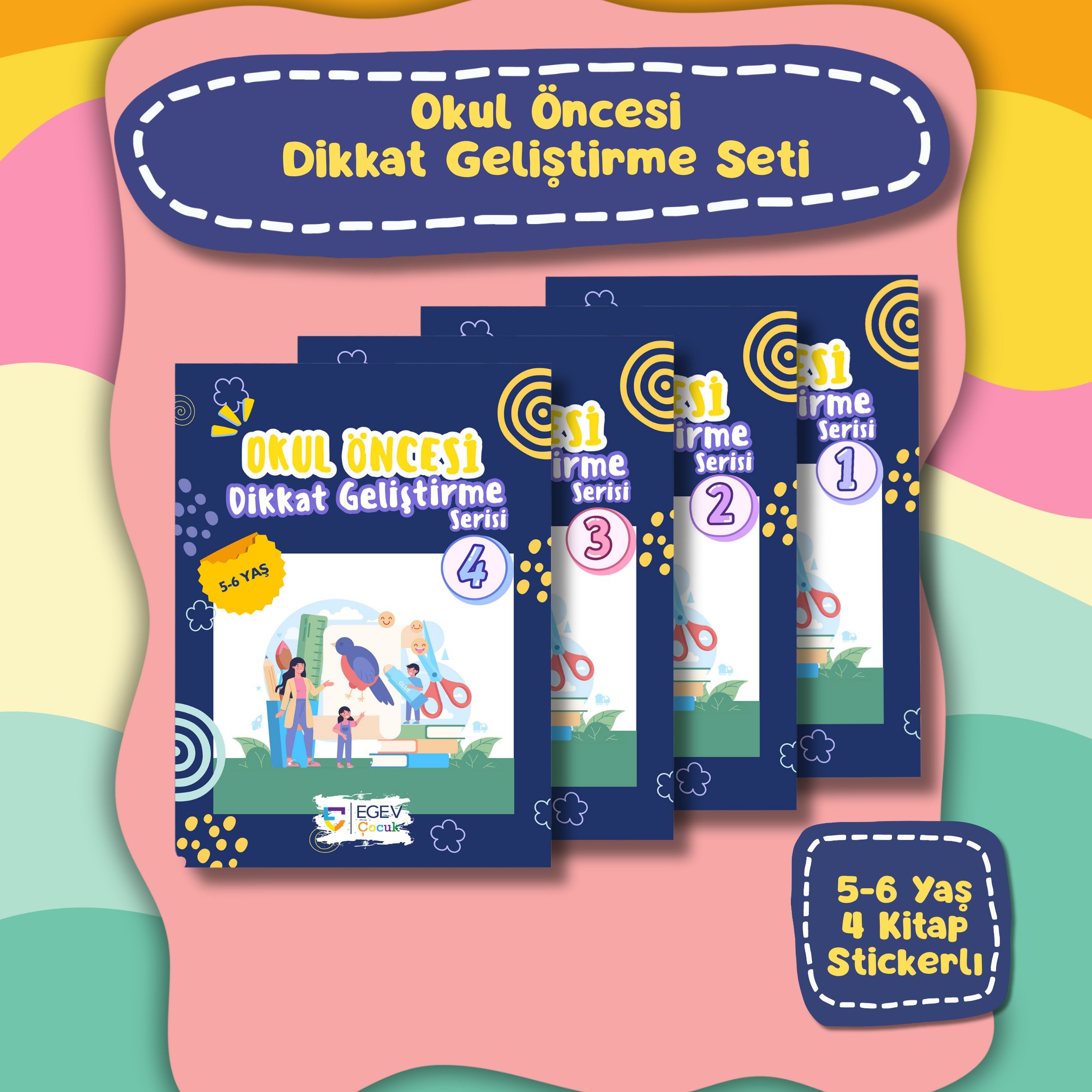 Okul Öncesi Dikkat Geliştirme Serisi Kitap Seti