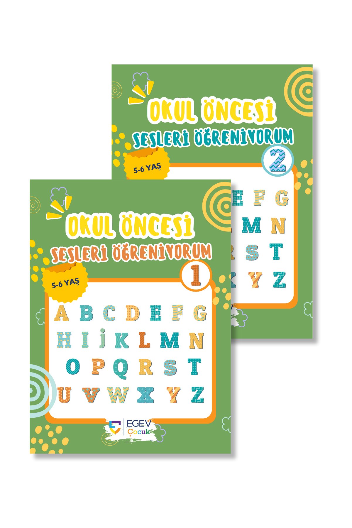 Okul Öncesi Sesleri Öğreniyorum Seti (1 ve 2. Kitap) – 5-6 Yaş Harf ve Ses Farkındalığı-Akademik Yayınlar