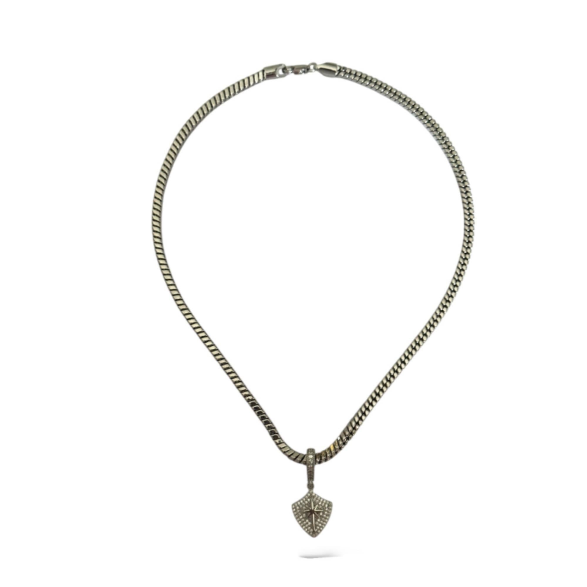 Silver Shield Charm Kolye
