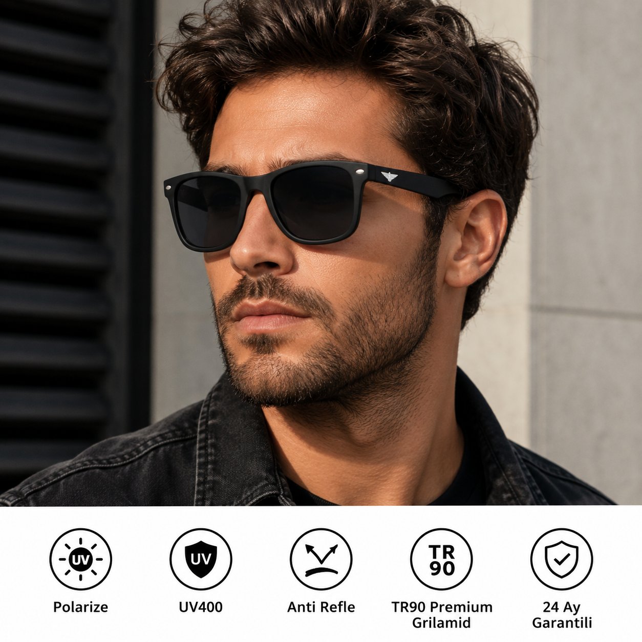 COL 121 Yeni Premium Seri Rb Model Polarize Erkek Güneş Gözlüğü-Polarize-UV400-Anti Refle 3 lü Koruma 49*22*130 Ekartman
