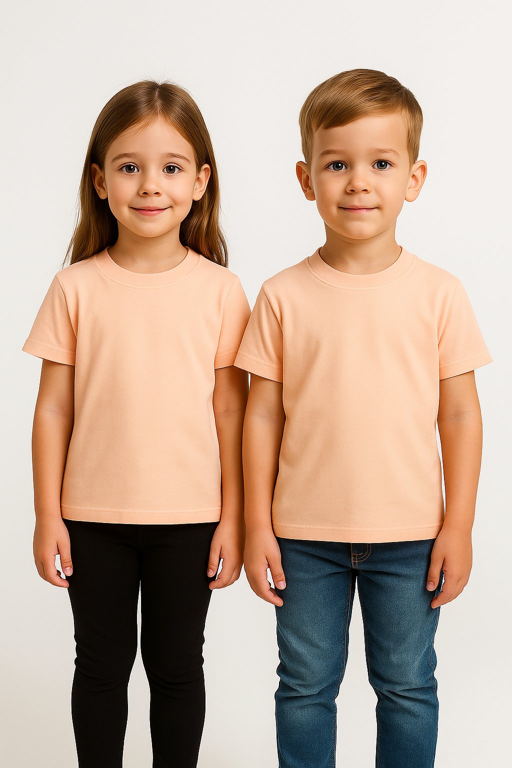 Kyex KIDS Unisex Basic Pamuklu Oversize Kavuniçi Tişört