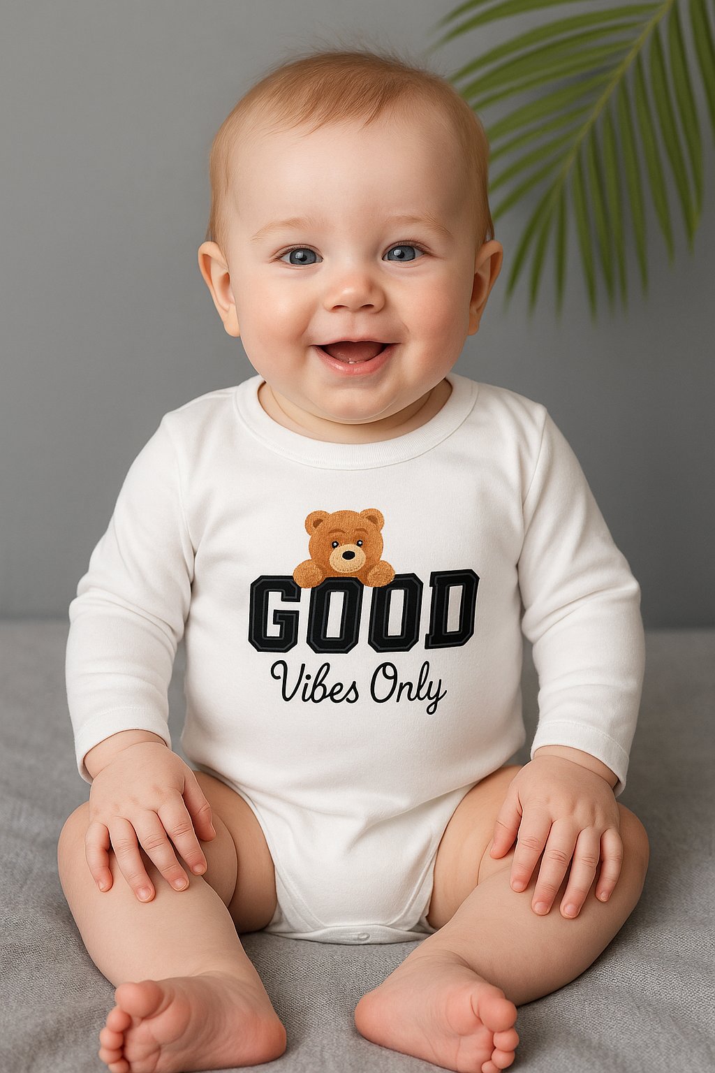 Good Vibes Only Baskılı Uzun Kollu Body