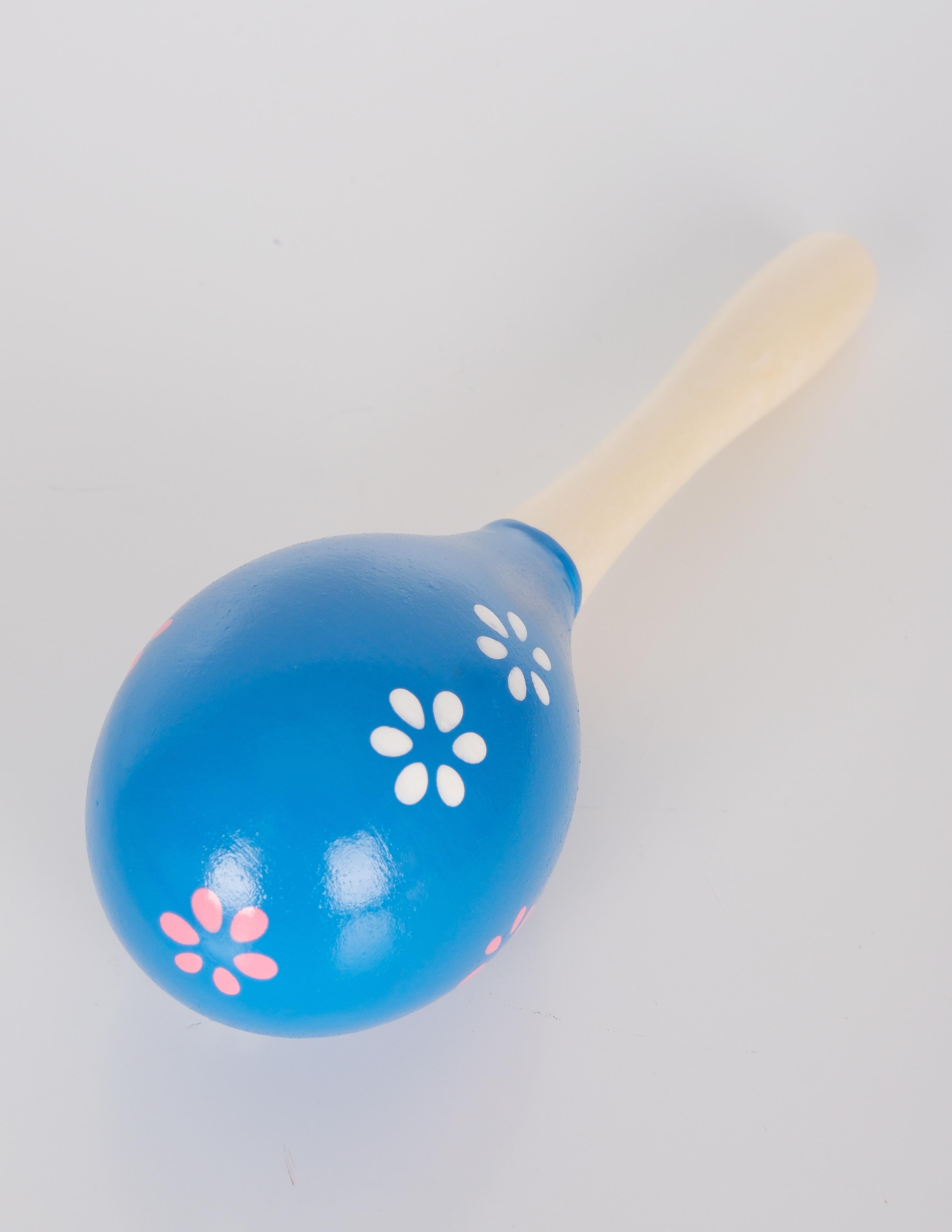 Marakas Ahşap Çıngırak Mavi