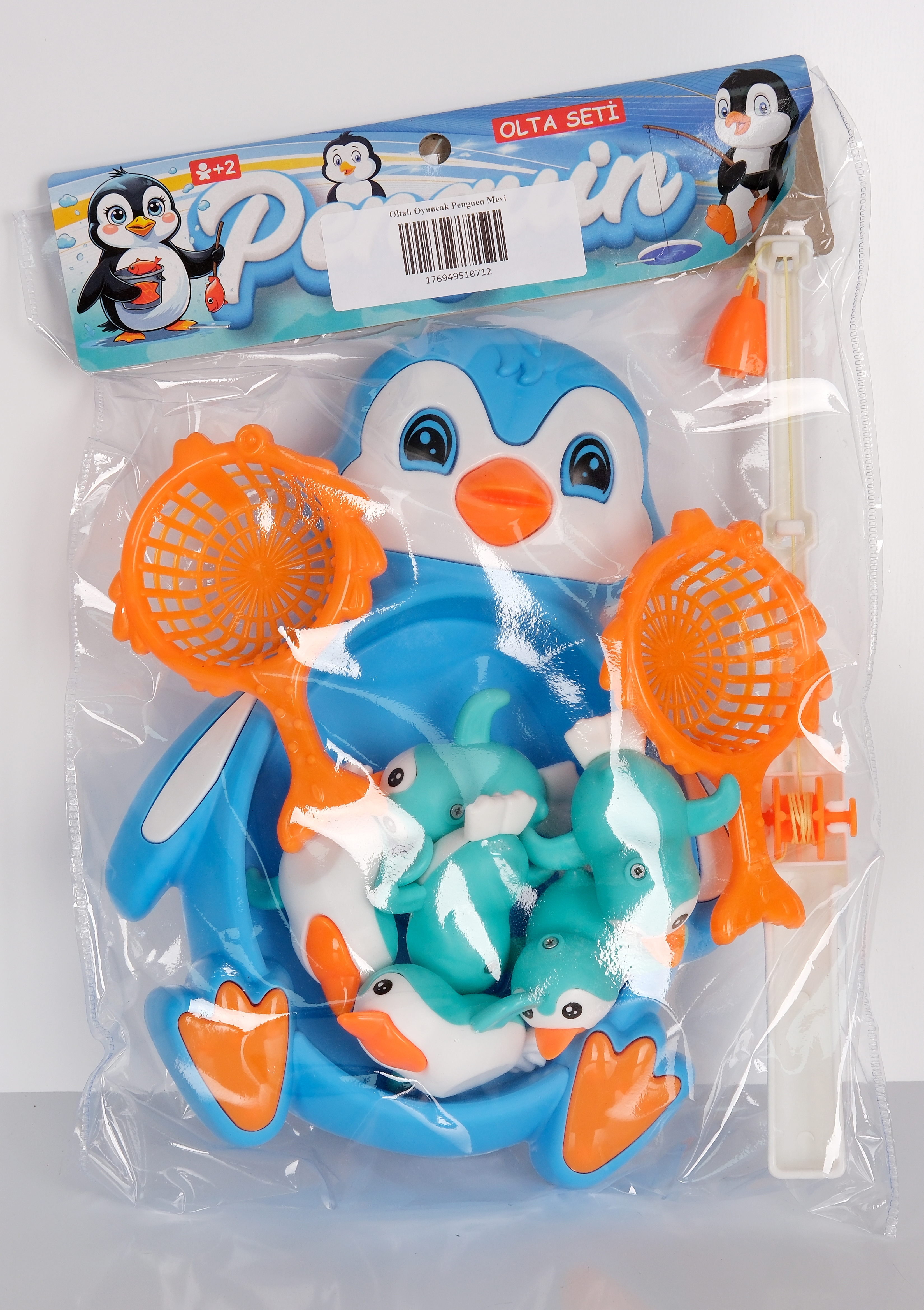 Oltalı Oyuncak Penguen Mavi