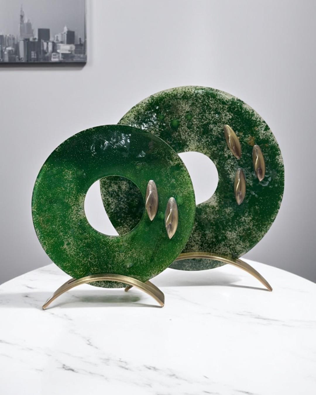 2'li Füzyon Cam Shark Dekor Yeşil