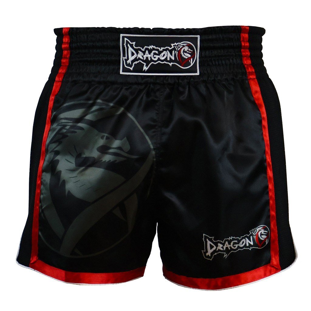 DragonDo MT3092 Black Muay Thai Shorts 