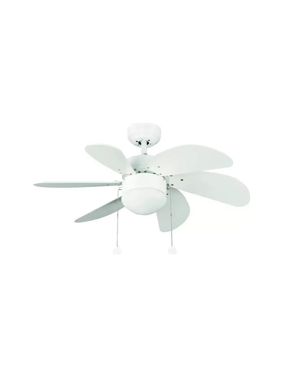 KCF281 Beyaz Ahşap Tavan Armatür Vantilatör 60W