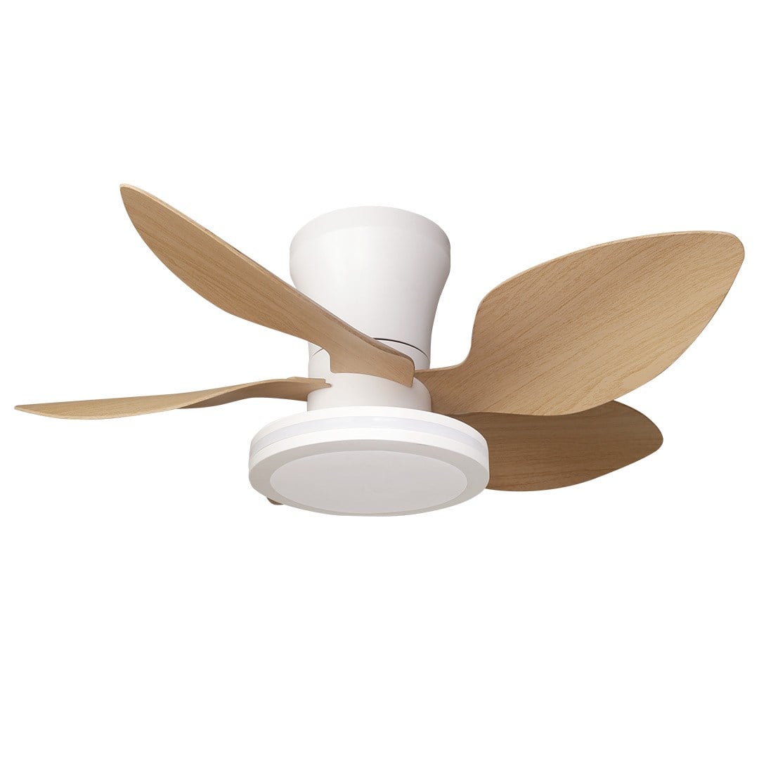 KCF310 30W LEDLI DEKORATIF PLASTIK TAVAN VANTILATÖRÜ ACIK AHSAP