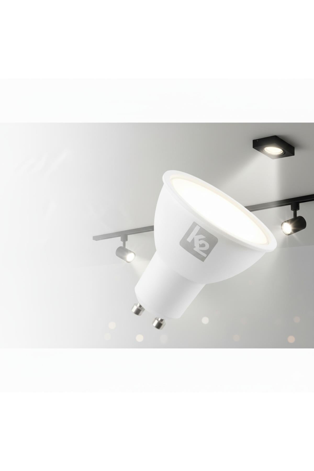 KES046 GU10 LED Spot Ampul 5W Ara Renk (Doğal Beyaz Işık)