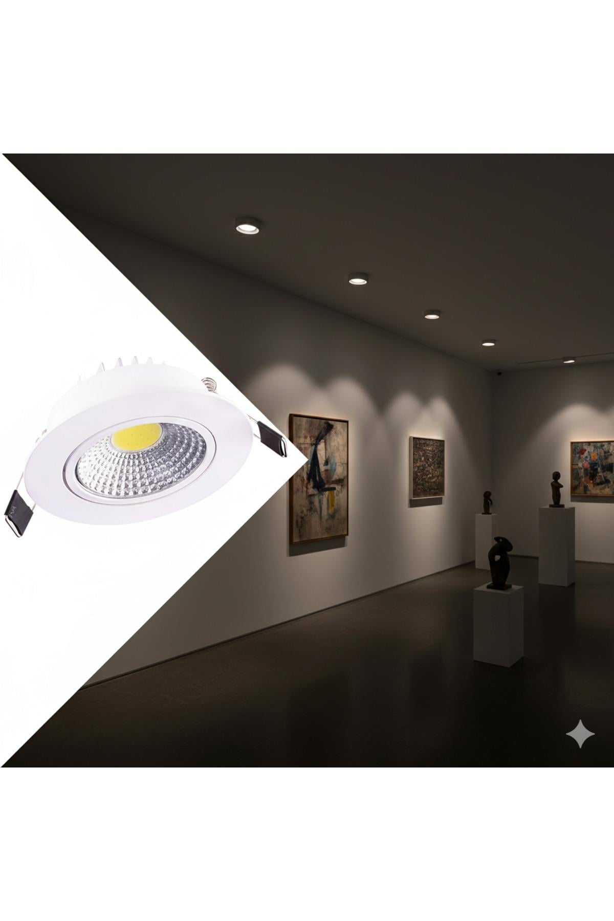 KSL240 COB LED Gömme Spot Lamba 5W (Beyaz ve Günışığı Seçenekli)