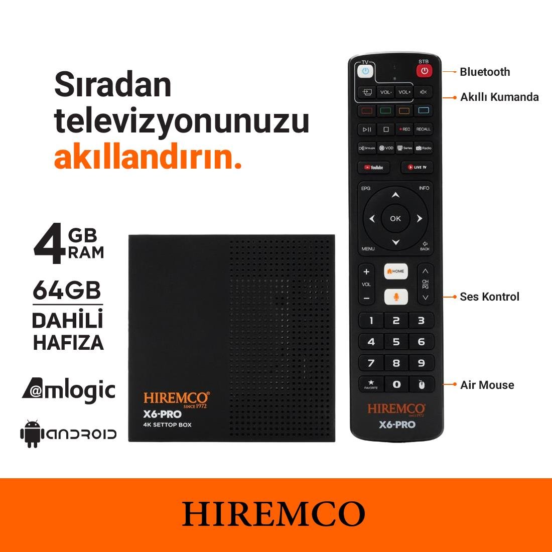 Hiremco X6 PRO Android Box