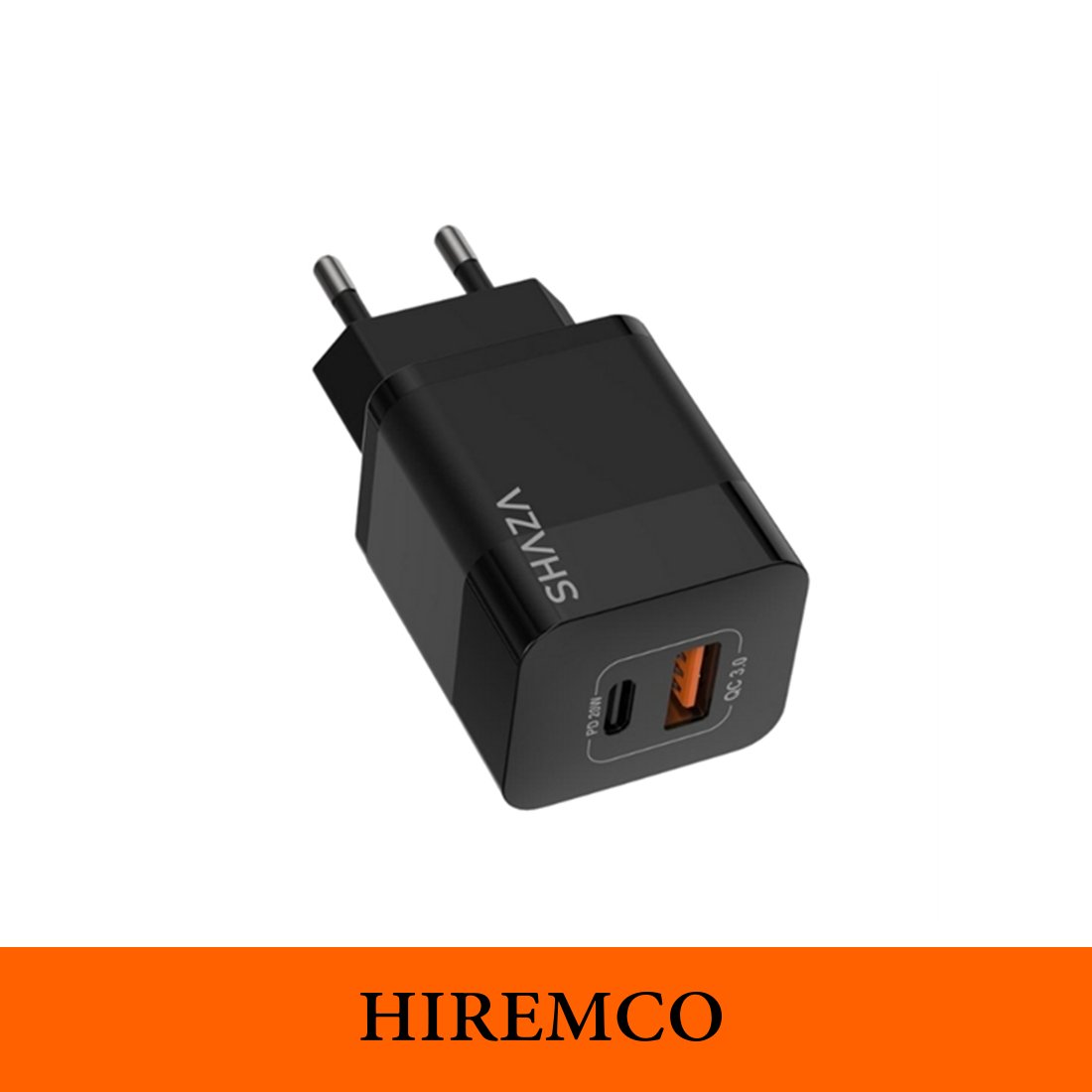 SHAZA Çift Çıkışlı Usb QC3.0 - Type-C PD Gan 20W Şarj Adaptörü Siyah