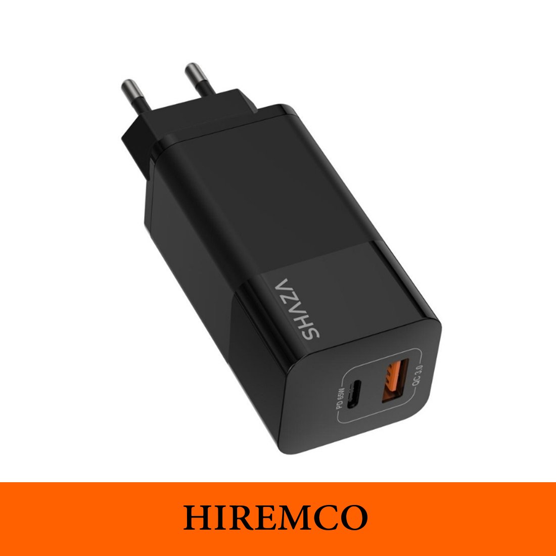 SHAZA Çift Çıkışlı Usb QC3.0 - Type-C PD Gan 45W Şarj Adaptörü Siyah