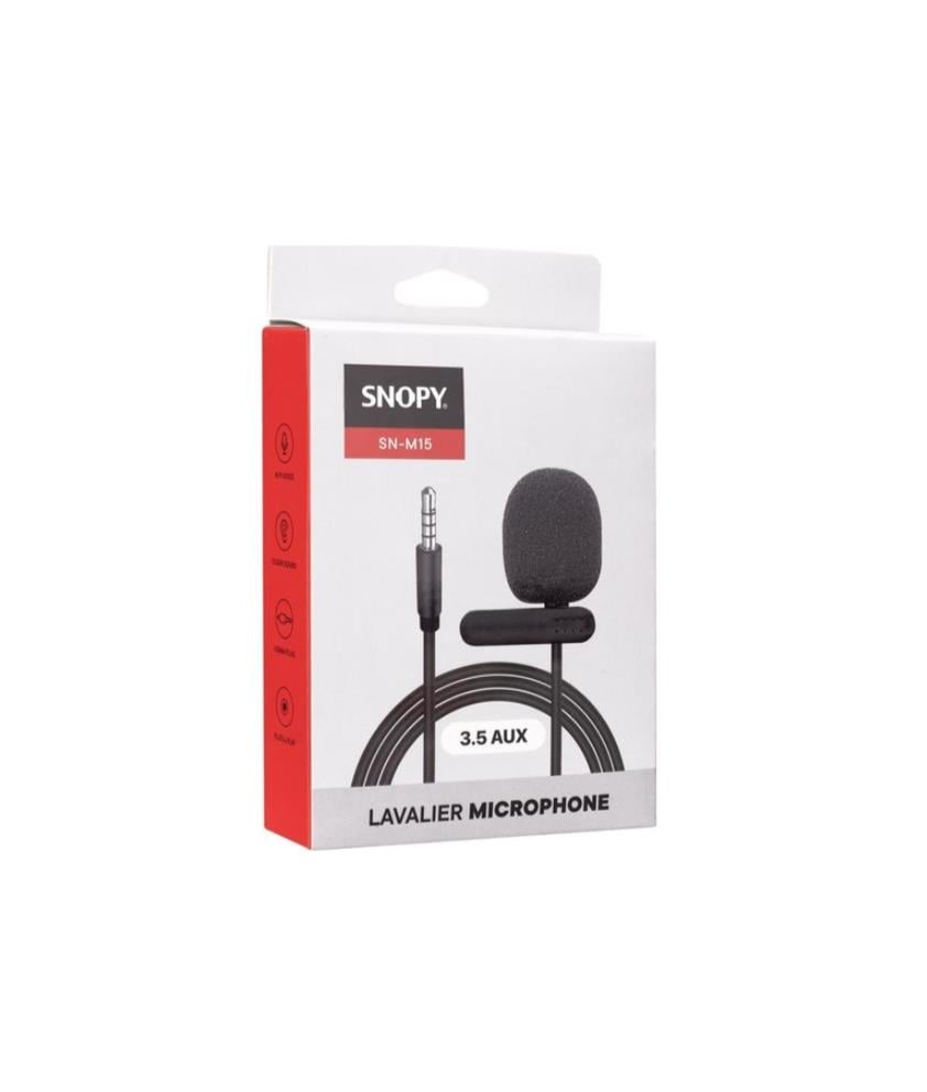 Snopy SN-MTK35 Akıllı Telefon ve Youtuber Yaka Mikrofonu - SİYAH