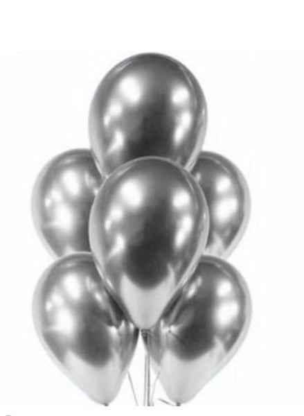 GÜMÜŞ KROM 50 ADET BALON