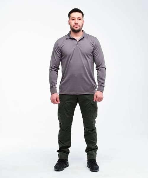 Aura Tactical Polo Uzun Kol T-shirt/ Antrasit