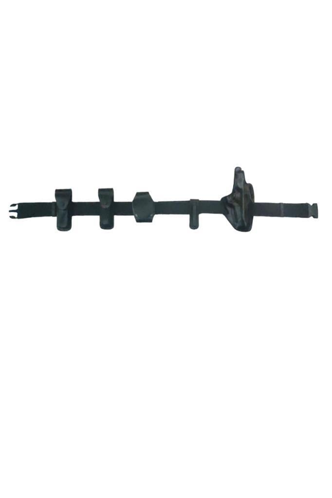 Deri Güvenlik seti - Kemerli Tabanca Kılıfı - Siyah