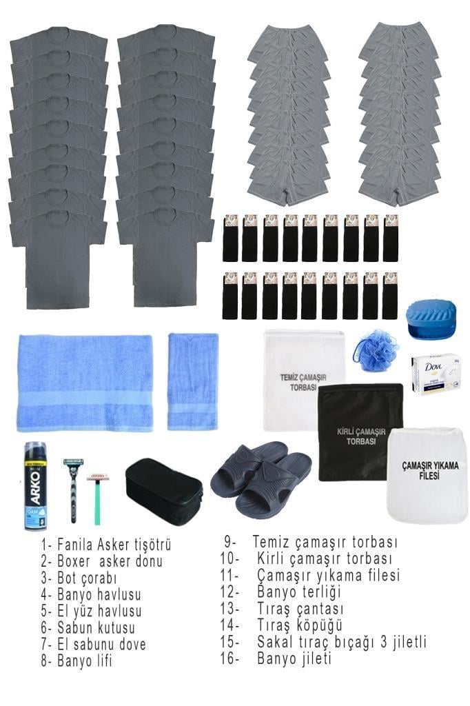 Single Sword 67 Parça Ekonomik Temel Acemi Bedelli Havacı Asker Seti 18 Li