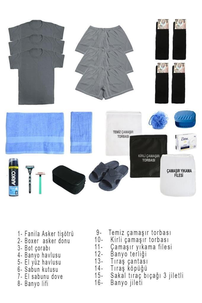 Single Sword Ekonomik Temel Acemi Bedelli Havacı Asker Seti  23 parça 3 Lü