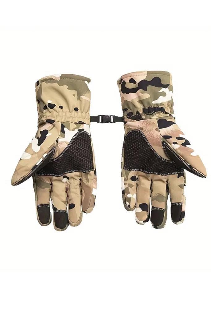Single Sword Softshell Soğuk, Rüzgar ve Su Geçirmez Dokunmatik Eldiven, Motosiklet ve Taktik Eldiven