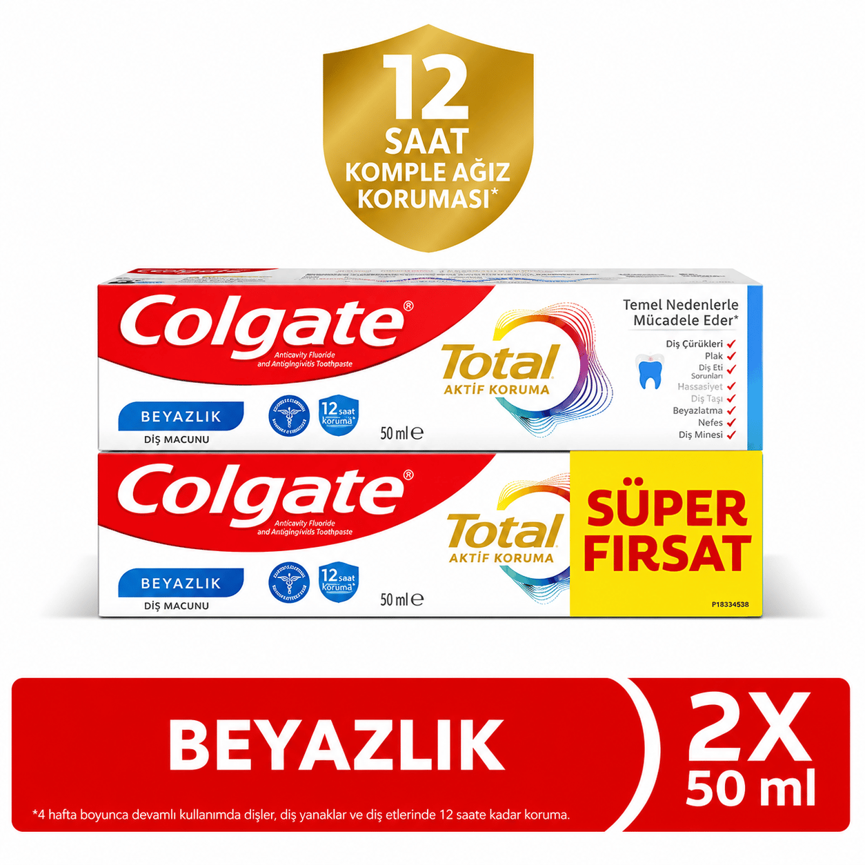 COLGATE DİŞ MACUNU WHITENING 50MLx2