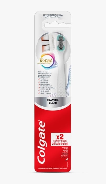 COLGATE TOTAL FOAMİNG CLEAN 1+1 DİŞ FIRÇASI
