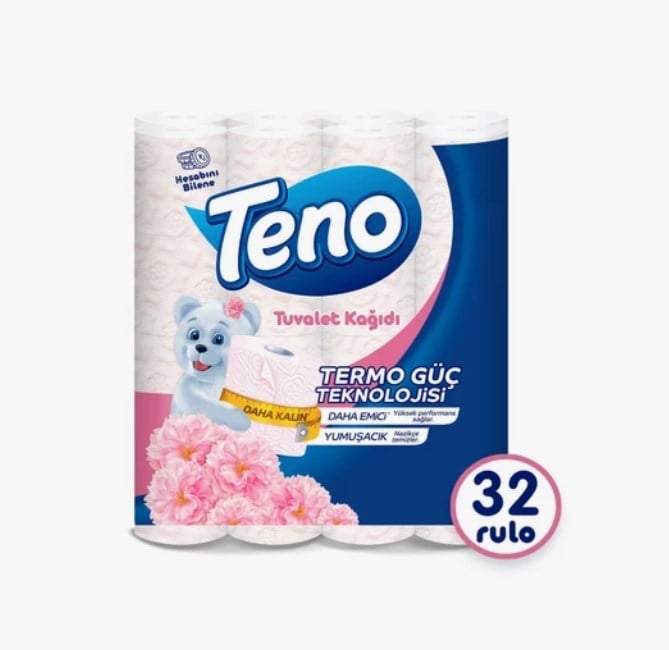 Teno Çift Katlı 32 Li Tuvalet Kağıdı