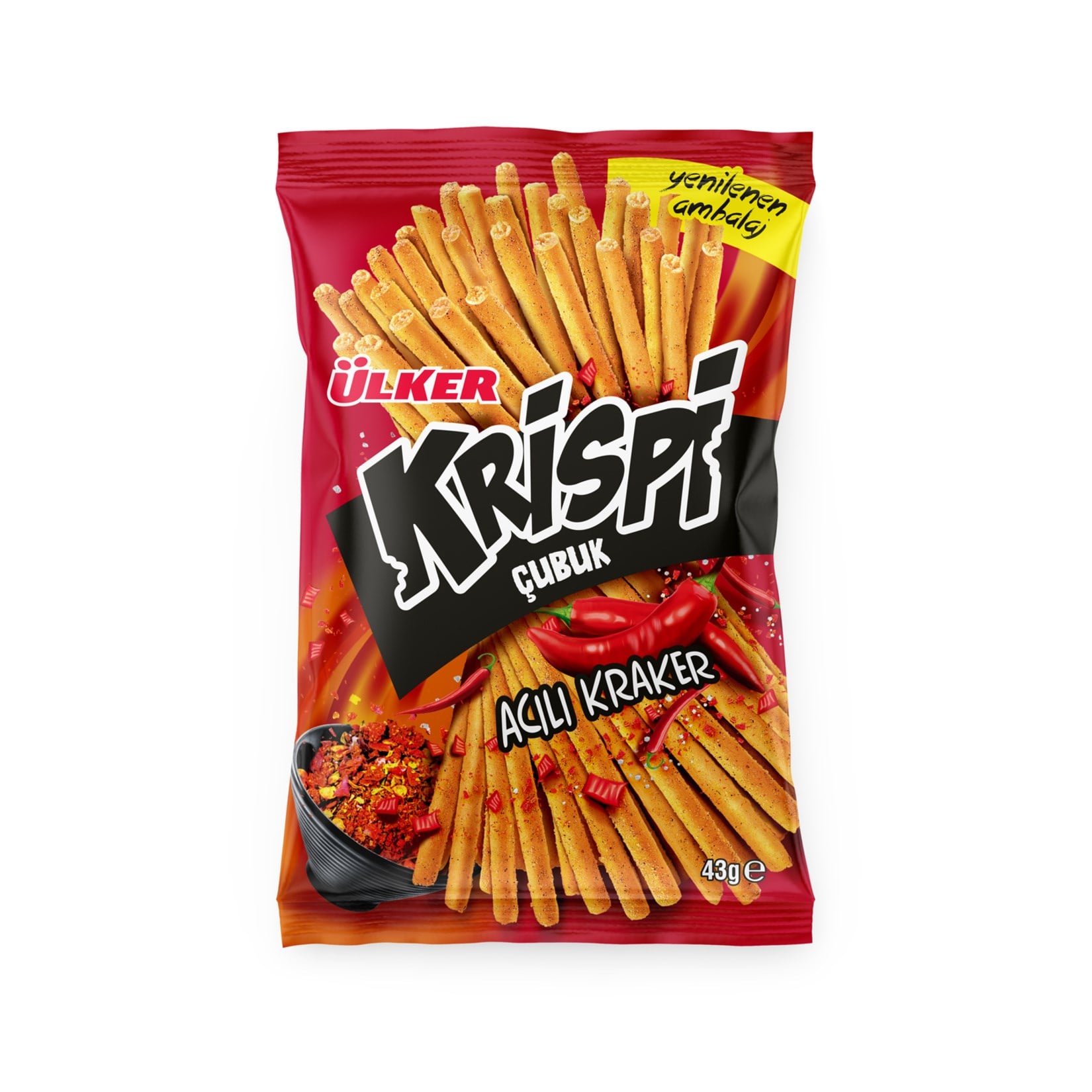 ÜLKER KRİSPİ ACILI ÇUBUK KRAKER 43GR