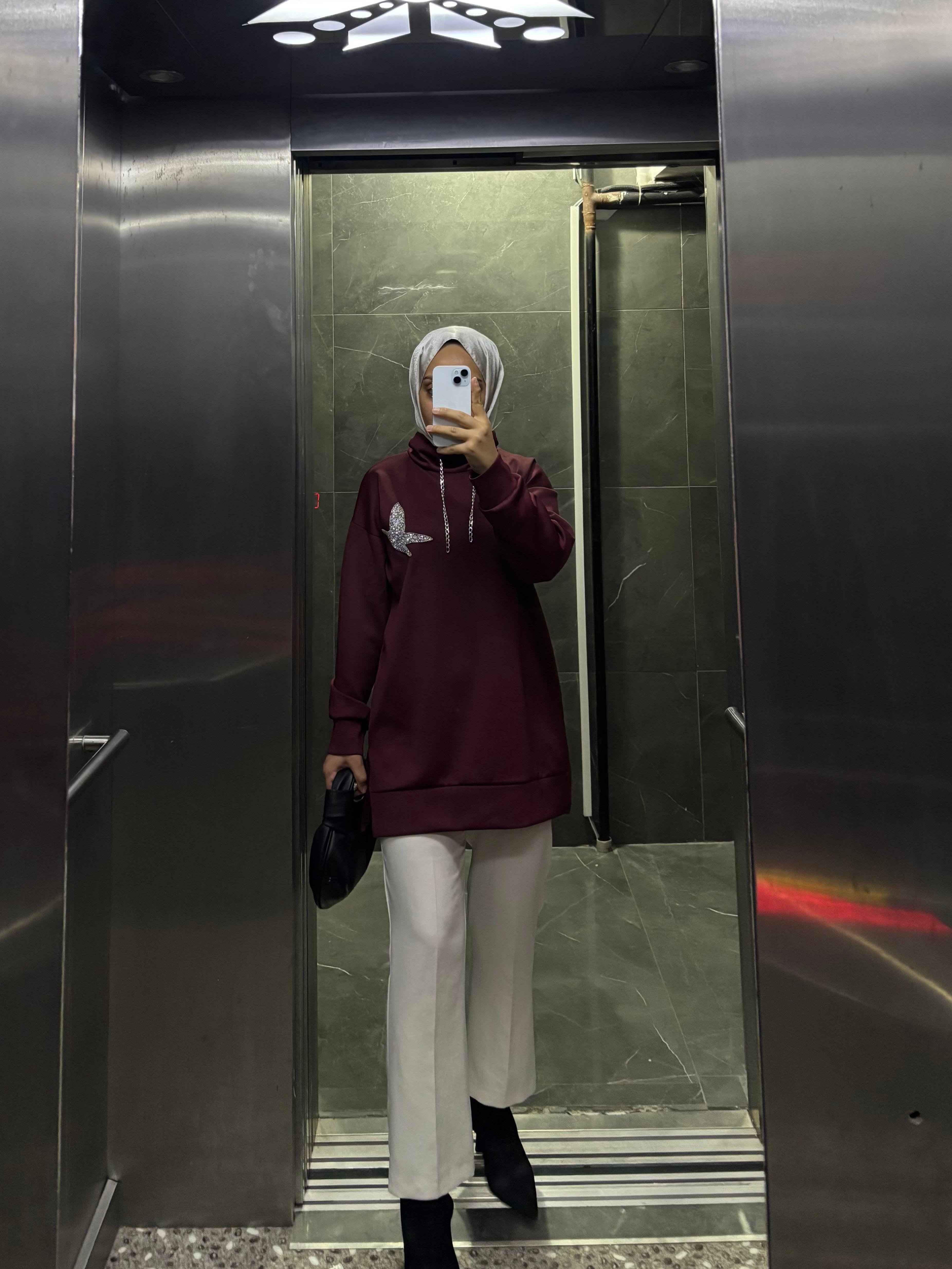 Bymn Model Scuba Sweat Bordo