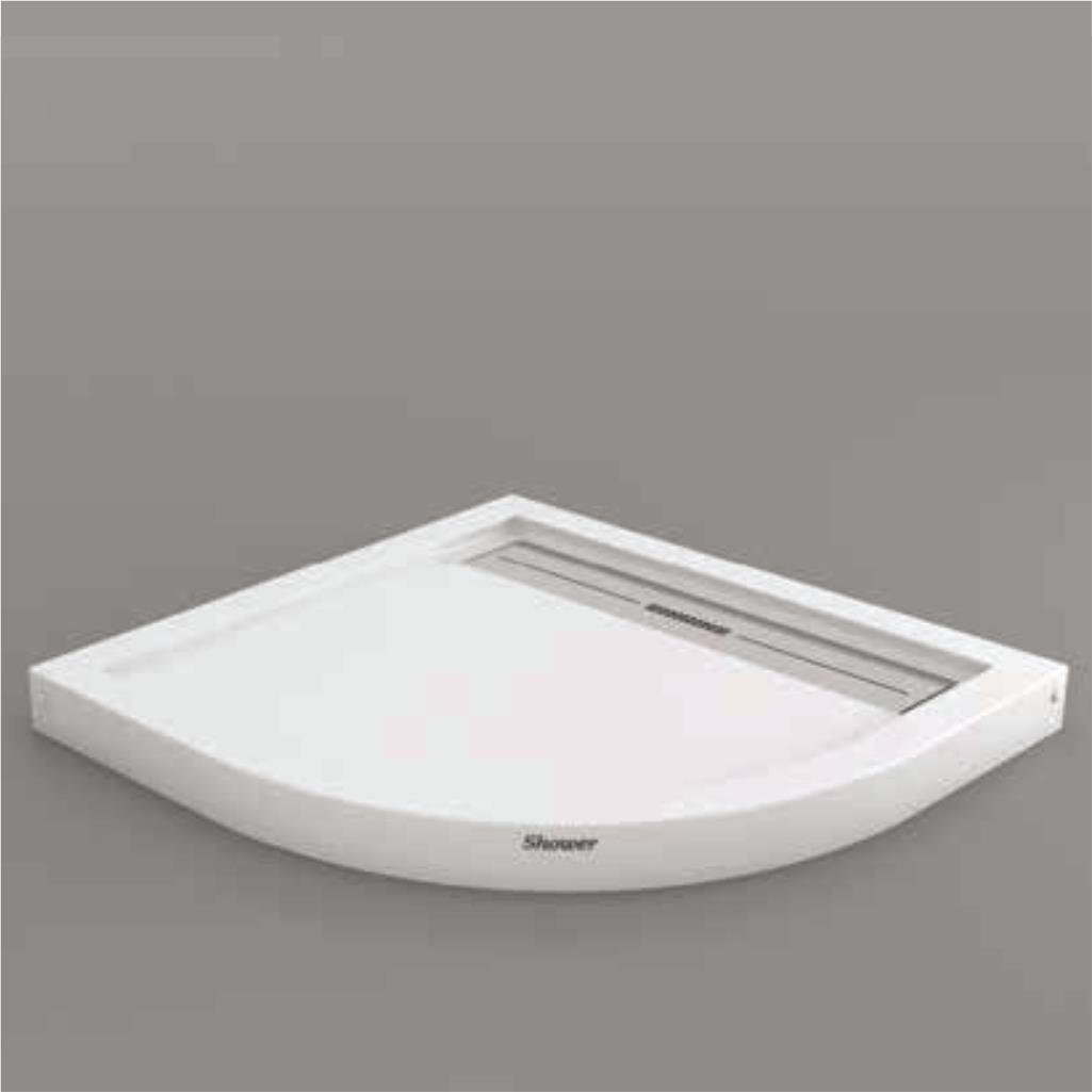 SHOWER Drop Oval Dus Teknesi H=8 cm, Monoblok