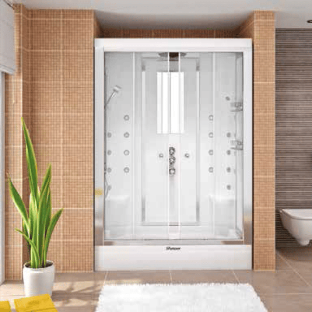 SHOWER FREJA Dikdörtgen Tekne Üzeri İki Duvar Arası Kompakt Sistem