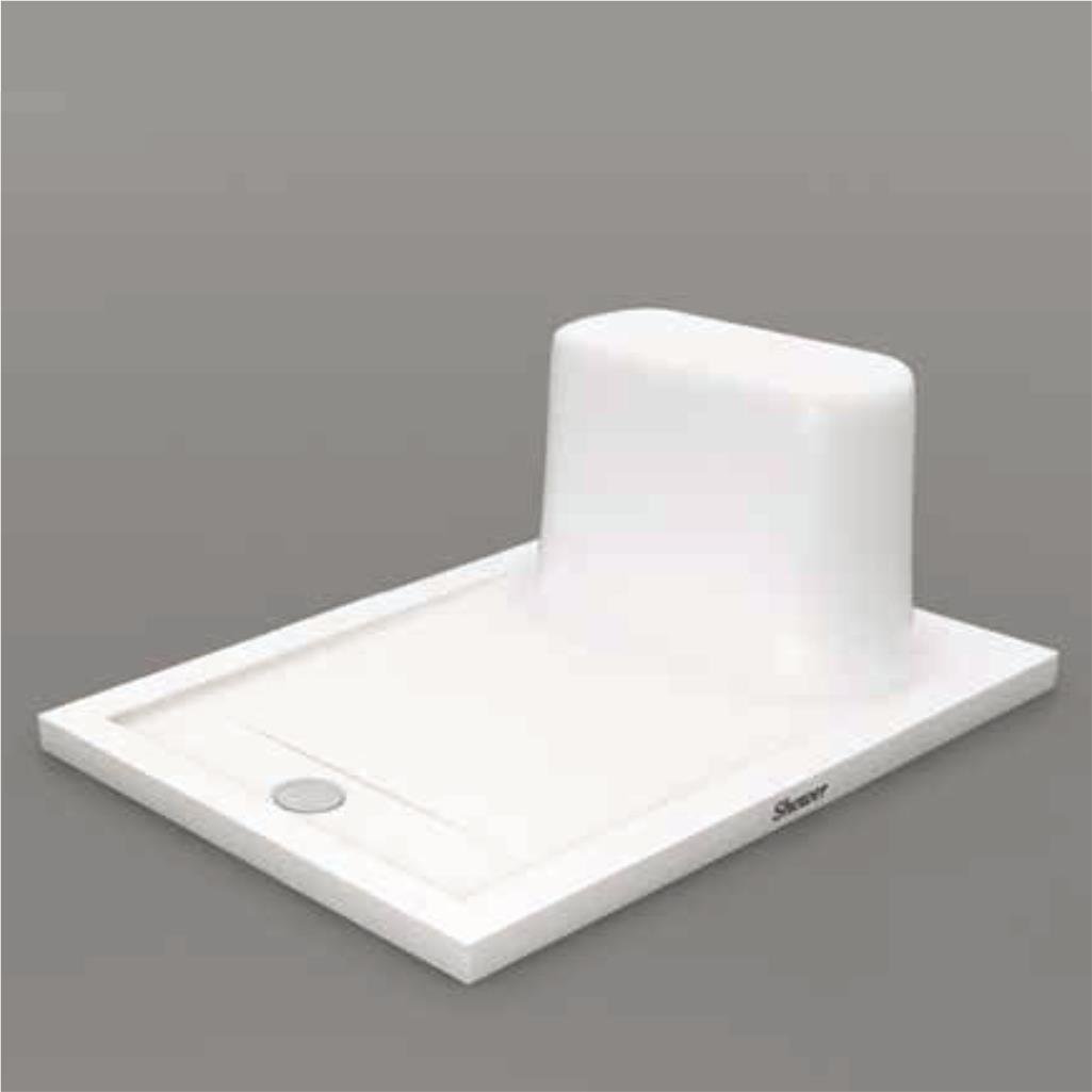 SHOWER Lee Dikdörtgen Oturmalı Duş Teknesi, Flat