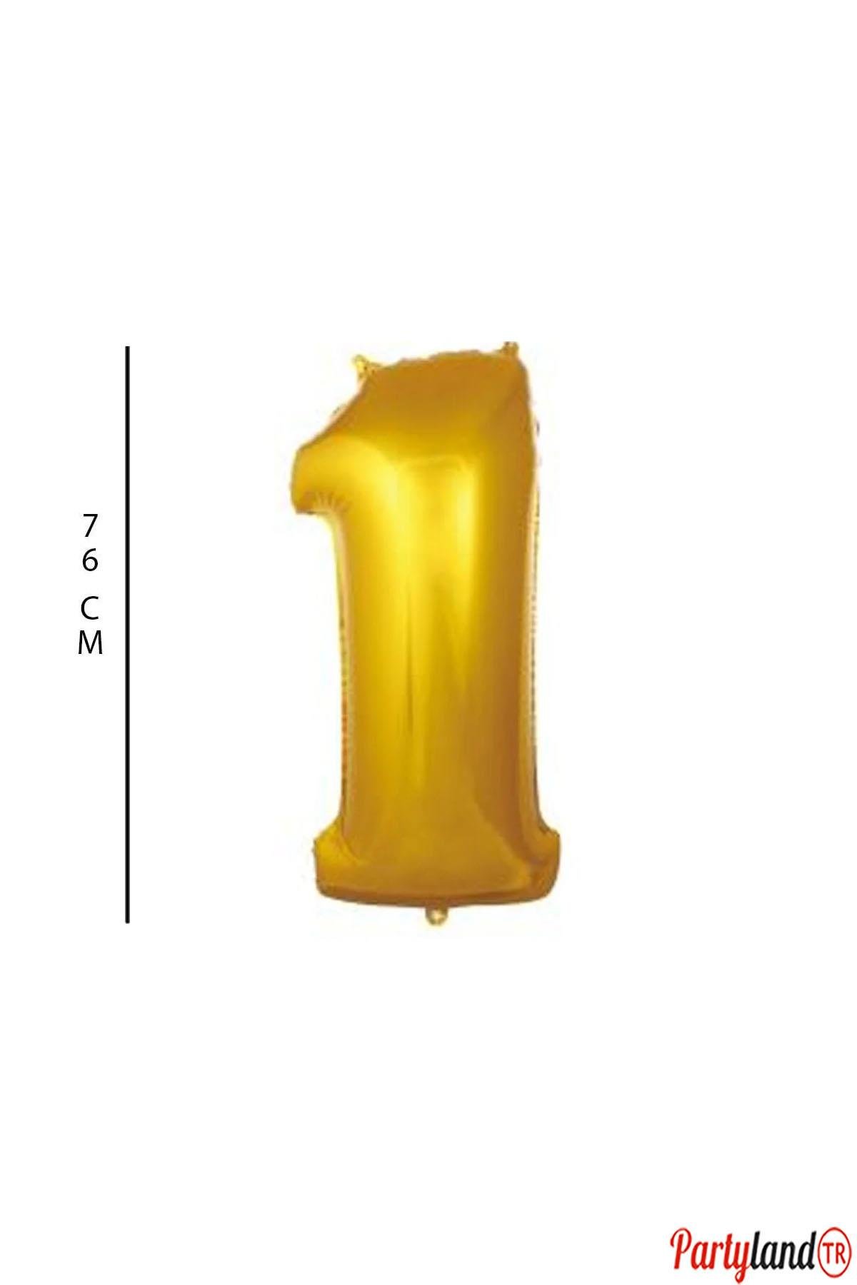 1 - Rakam 76 Cm. Gold Folyo Balon